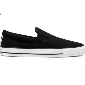 Black Slip-On Canvas Sneakers